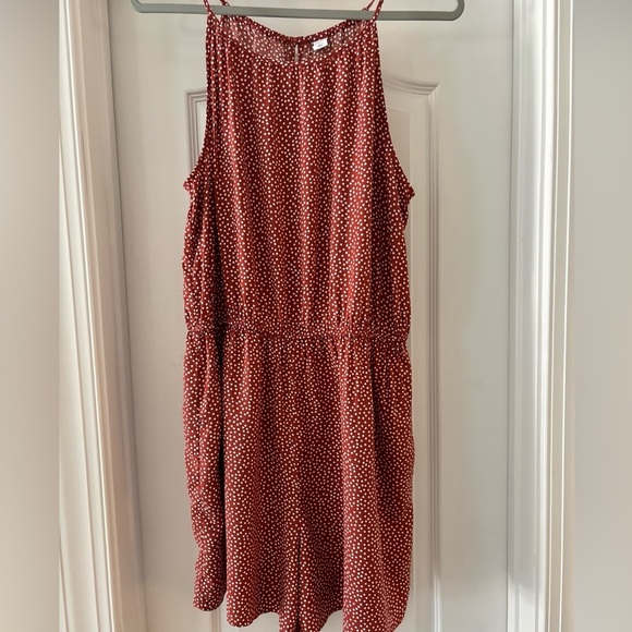 OLD NAVY LARGE NWT ROMPER SLEEVELESS RAYON POKA DOT - Picture 1 of 16